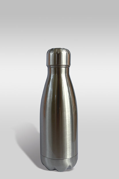 Edelstahlflasche, 350 ml, silber, inkl. Bild/Foto-Druck