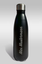 Lade das Bild in den Galerie-Viewer, Edelstahlflasche, 500 ml, schwarz, inkl. individueller Gravur
