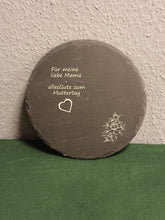 Lade das Bild in den Galerie-Viewer, Schieferplatte, rund, 25 cm, ab

