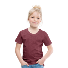 Lade das Bild in den Galerie-Viewer, Kinder Premium T-Shirt - Bordeauxrot meliert
