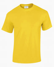 Lade das Bild in den Galerie-Viewer, T-Shirt, gelb, inkl. einfarbigem Transfer/Flock-Druck
