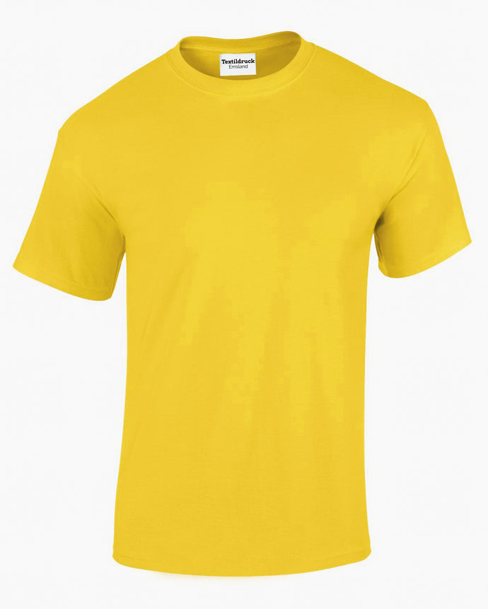 T-Shirt, gelb, inkl. einfarbigem Transfer/Flock-Druck