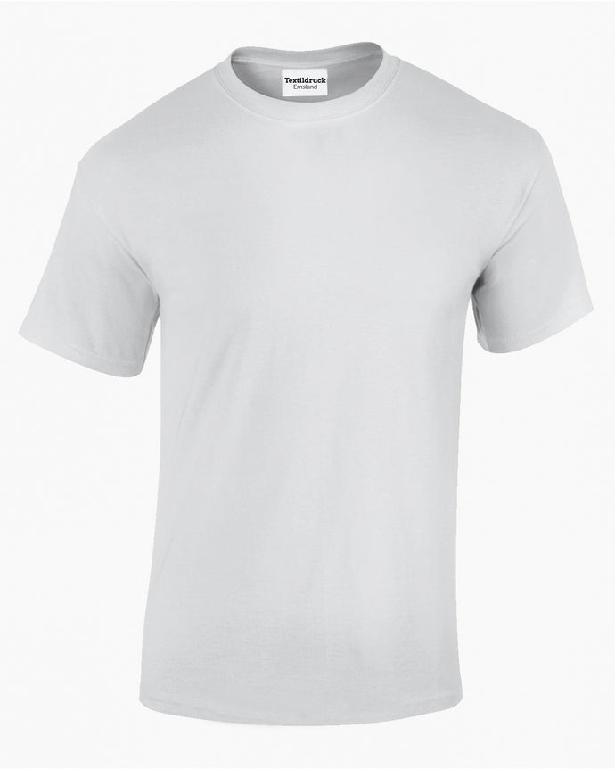 T-Shirt, weiß, inkl. einfarbigem Transfer/Flock-Druck