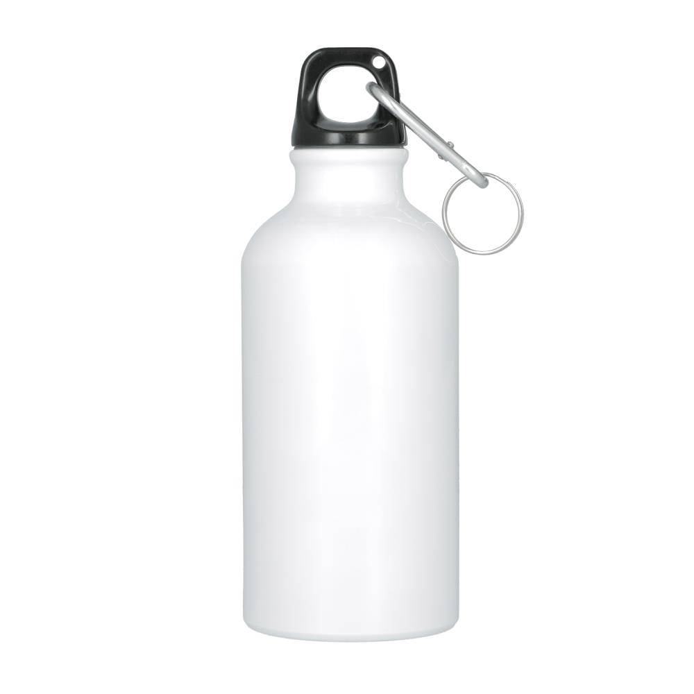 Trinkflasche aus Aluminium, 400 ml, weiß, inkl. individuellem Motiv
